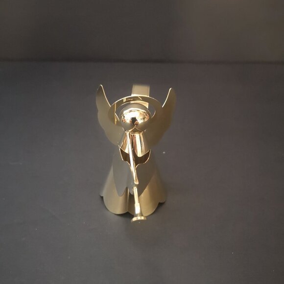 Brass Tone Metal Angel Napkin Rings New in Box Made in Hong Kong 2 sets of 4 - Picture 5 of 6